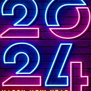 Pink New Year 2024 wallpaper