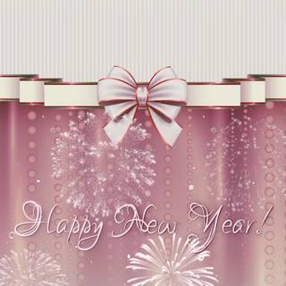 Happy New Year pink wallpaper