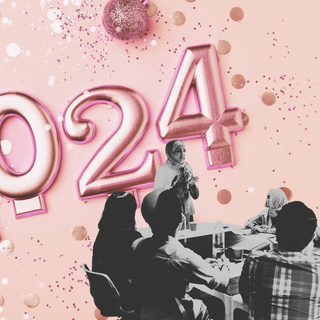 Pink New Year 2024 wallpaper