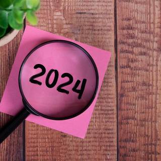 Pink New Year 2024 wallpaper