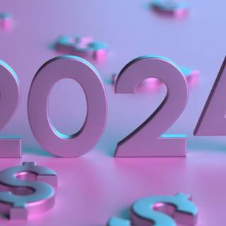 Pink New Year 2024 wallpaper