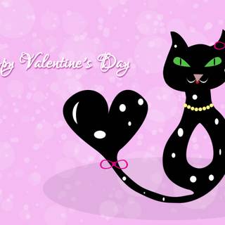 Valentine's Day cat wallpaper