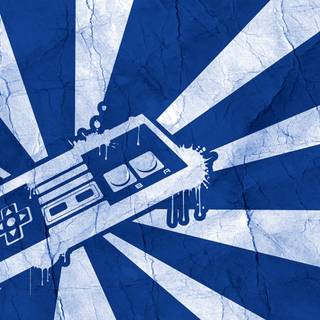 White and blue computer wallpaper