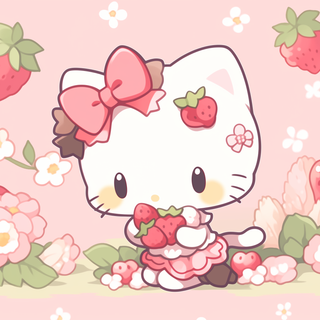 Strawberry anime laptop wallpaper