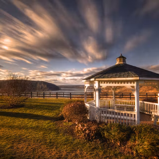 Gazebo sunset wallpaper