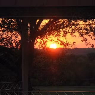 Gazebo sunset wallpaper