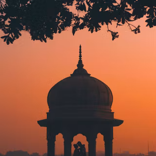 Gazebo sunset wallpaper