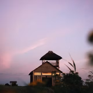 Gazebo sunset wallpaper