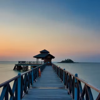 Gazebo sunset wallpaper