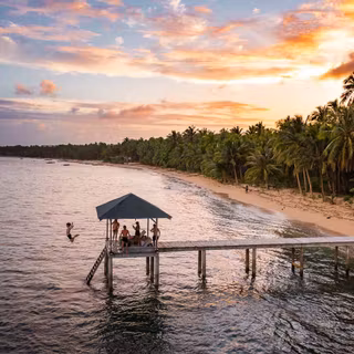 Gazebo sunset wallpaper