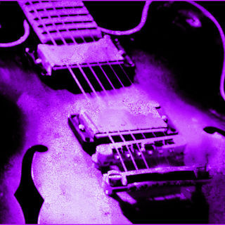 Purple guitar wallpaper
