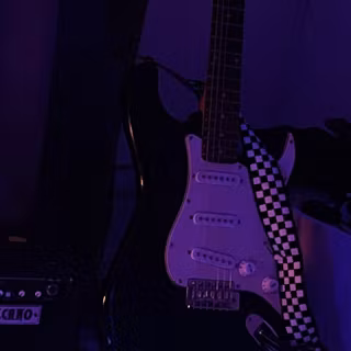 Purple guitar wallpaper