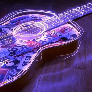 Purple guitar wallpaper
