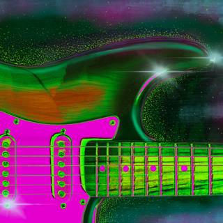 Purple guitar wallpaper