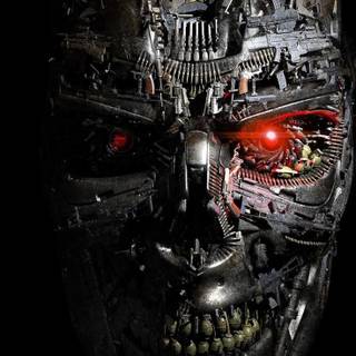 Robot skull wallpaper