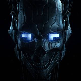 Robot skull wallpaper