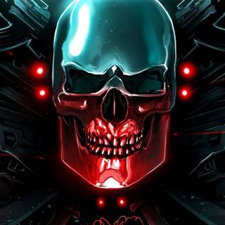 Robot skull wallpaper