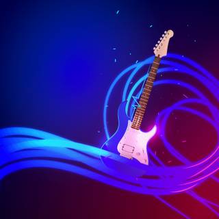 Purple guitar wallpaper