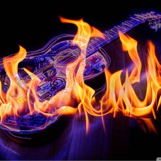 Purple guitar wallpaper