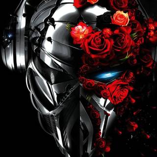 Robot skull wallpaper