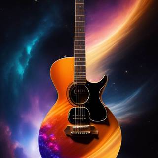 Purple guitar wallpaper