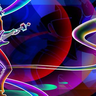 Purple guitar wallpaper