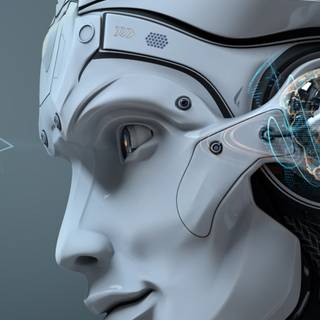 Robot skull wallpaper