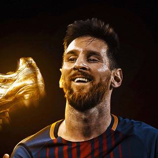 Messi golden ball wallpaper