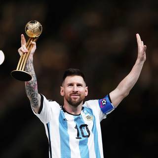 Messi golden ball wallpaper