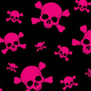 Pink skeleton wallpaper