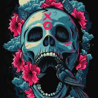 Human head wallpaper