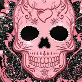 Pink skeleton wallpaper