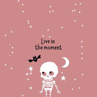 Pink skeleton wallpaper