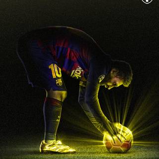 Messi golden ball wallpaper