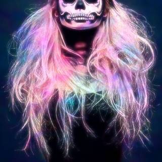 Pink skeleton wallpaper