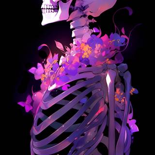 Pink skeleton wallpaper