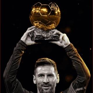 Messi golden ball wallpaper