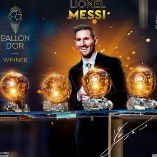 Messi golden ball wallpaper