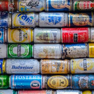 Beer can wallpaper