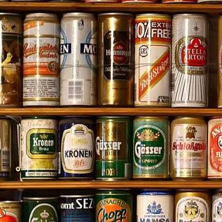 Beer can wallpaper