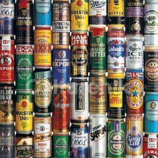Beer can wallpaper