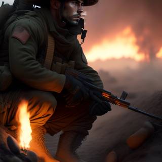 Lone soldier wallpaper