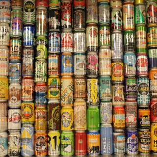 Beer can wallpaper