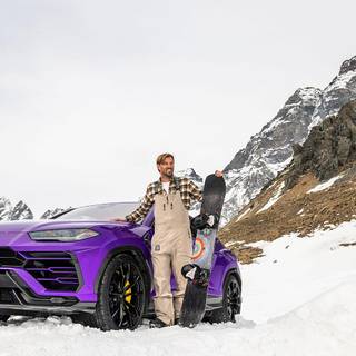 Purple winter drive wallpaper