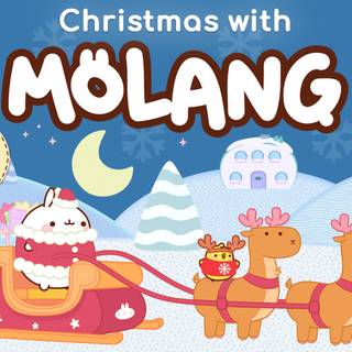 Molang winter PC wallpaper
