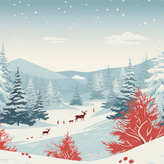 Forest green winter wallpaper