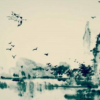 Chinese illustration wallpaper