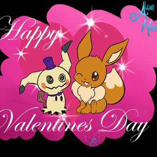 Pokémon Valentine’s Day wallpaper