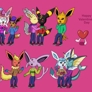 Pokémon Valentine’s Day wallpaper
