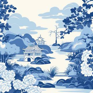 Chinese illustration wallpaper